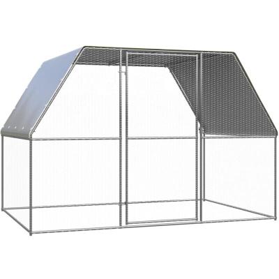 VIDAXL Poulailler d'ext&eacute;rieur 3x2x2 m Acier galvanis&eacute; 
