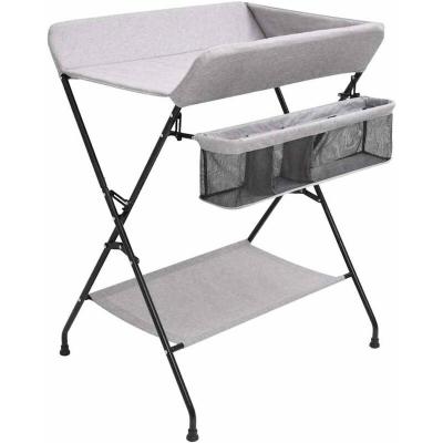 VIDAXL Table &agrave; langer Gris clair Fer  Gris clair