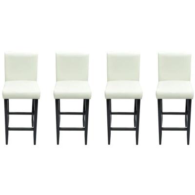 Vidaxl tabouret de bar 4 pcs cuir artificiel blanc 160719