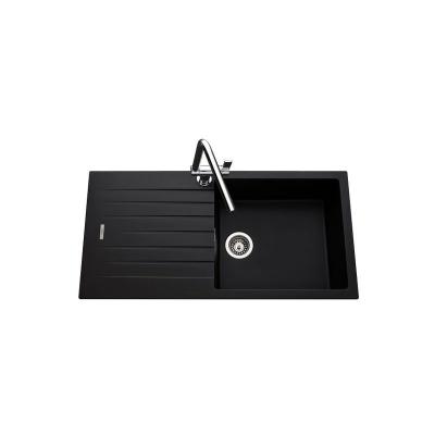 LUISINA Vier granit noir albey 1 grand bac - 1 &eacute;gouttoir - noir