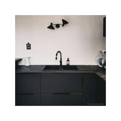 CUISISSIMO Vier granit noir albey 2 bacs 1 &eacute;gouttoir - noir