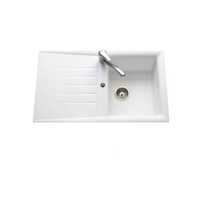 EWI Evier synth&egrave;se blanc  emeraude 1 bac 1 &eacute;gouttoir