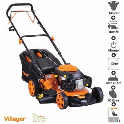 VILLAGER Tondeuse thermique mulching 146cc 3 en 1 coupe 46cm  Atlas 4111T