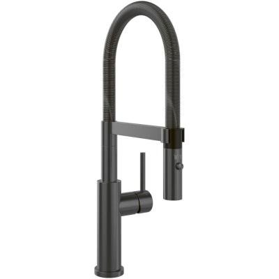 VILLEROY & BOCH Robinet cuisine Steel expert 2.0, anthracite, Sans nettoyant