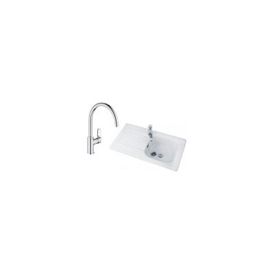 VILLEROY & BOCH Et boch &eacute;vier cuisine tudor avec mitigeur cuisine bauloop bec haut.