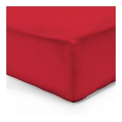 VISION  - Drap housse Rouge - 140x190cm - 100% coton