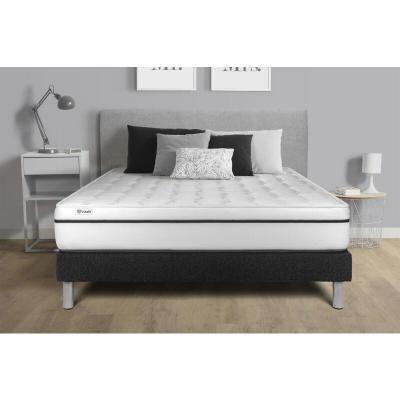 VITALIT  - Ensemble matelas sommier vital spa 140 x 190 - Couleur: Noir