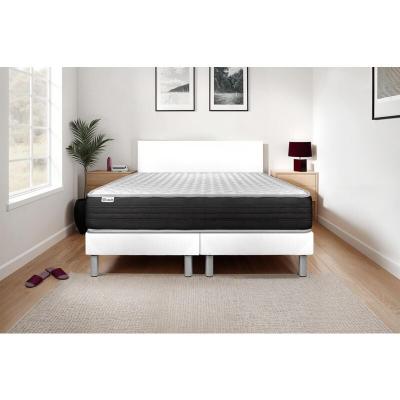 VITALIT  - Ensemble matelas sommier vitalmemo one 200 x 200 cm - Couleur: Gris - Gris