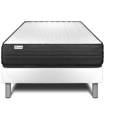 VITALIT Ensemble matelas mousse polyur&eacute;thane &agrave; m&eacute;moire de forme + sommier 90x190 cm  - VITALPOWER