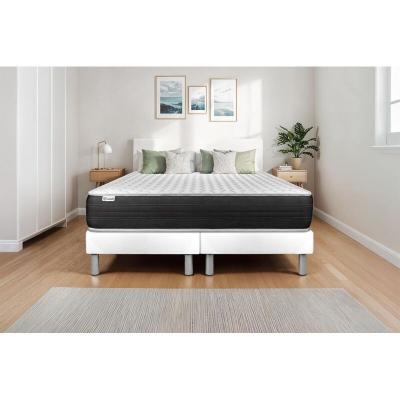 VITALIT Ensemble sommier matelas 160x200 VITALSPRING Ressorts ensach&eacute;s - Ferme - Blanc