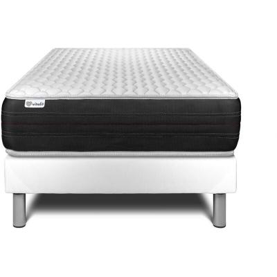 VITALIT Ensemble matelas ressorts ensach&eacute;s + sommier 90x200 cm  - VITALSPRING