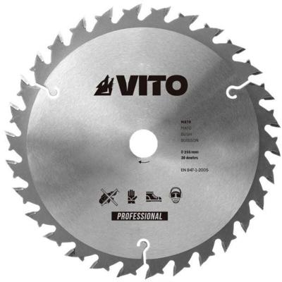 VITO Lame de coupe pour d&eacute;broussailleuse 30 dents &Oslash;255mm au Carbure Alesage 25.4  grey