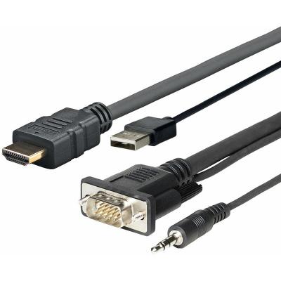 VIVOLINK Pro - C&acirc;ble HDMI - HDMI m&acirc;le pour USB, HD-15 (VGA), mini-phone stereo 3.5 mm m&acirc;le - 5 m