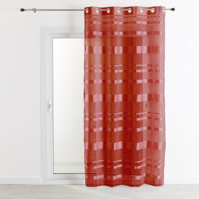 Voilage rayures horizontales Bordeaux 140 x 240 cm - Bordeaux