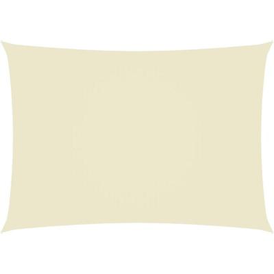 VIDAXL Voile de parasol Tissu Oxford rectangulaire 3x5 m Cr&egrave;me  - Cr&egrave;me