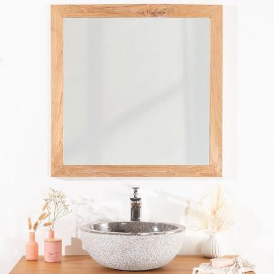 Wanda Collection - Miroir carr&eacute; en teck massif 70 cm