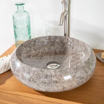 Vasque salle de bain &agrave;&nbsp; poser VENISE gris taupe 40cm