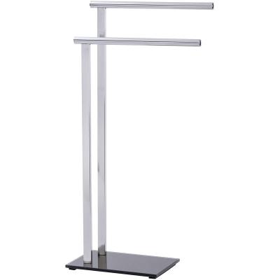 WENKO  Porte Serviette sur Pied, Lava, 2 niveaux, Acier Inox