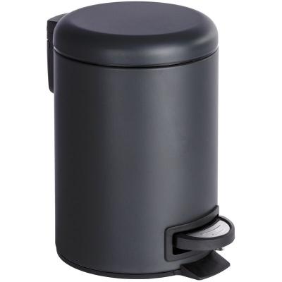 WENKO Poubelle &agrave; p&eacute;dale Leamn 3L noir mat