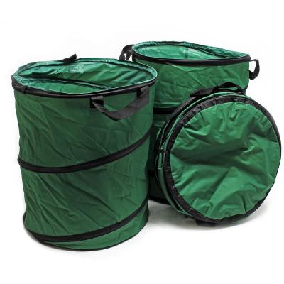 WILTEC  ? Sac de jardin rond 100 l ? Dimensions 470 x 470 x 580 mm ? Pliable avec tiges en fibre de verre ? Pour d&eacute;chets v&eacute;g&eacute;taux et ramassage des