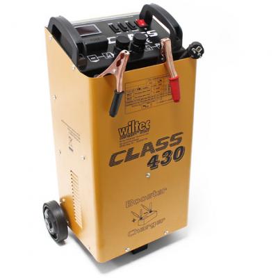 WILTEC  Chargeur de batterie Boost 430 &ndash; 12 V et 24 V &ndash; Chargement de Moto Voiture Auto V&eacute;hicule Chantier &ndash; Chargement rapide, Chargement de maintien