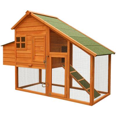 WILTEC  - Poulailler avec Nichoir & Enclos ? 1720 x 660 x 1200 mm ? en Bois sapin ? avec Grillage et Bac &agrave; crottes galvanis&eacute; ? Maison pour petits