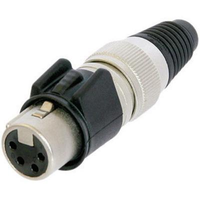 NEUTRIK XLR femelle, droit NC4FX-HD Nombre de p&ocirc;les (num): 4 argent