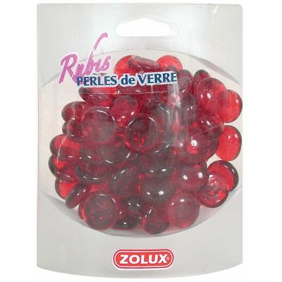 ZOLUX Perles de verre rondes rubis 