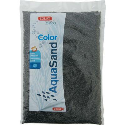 ZOLUX Sable aquatique 2-3 mm noir &eacute;b&egrave;ne 1kg pour aquarium. 