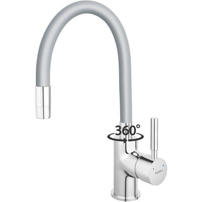 FERRO Zumba Robinet mitigeur de cuisine bec flexible Gris - Gris