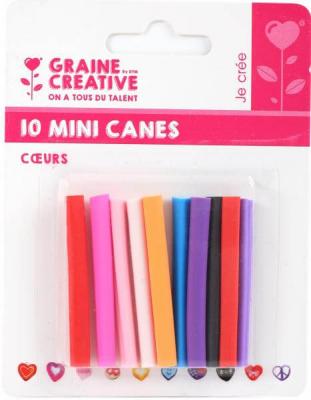 GRAINE CREATIVE Tranches de canes mini mini coeurs - graine cr&eacute;ative
