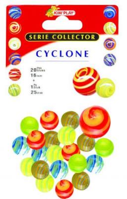 KIM PLAY Kim'Play - 9035 - Jeu de Plein air - 20 Billes + 1 Calot - Cyclone