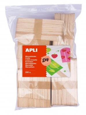  APLI Kids 17454 - Sachet de 800 Batons en Bois Naturel de tailles Assorties