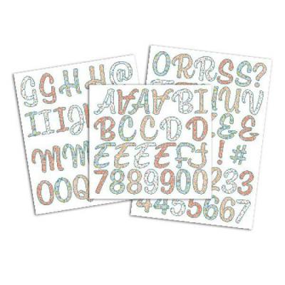 TOGA Motifs thermocollants chiffres et lettres pastel -