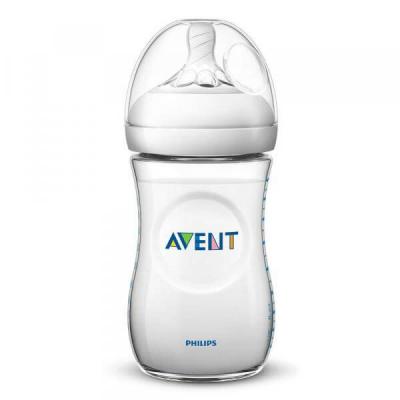 PHILIPS AVENT AVENT Biberon natural t&eacute;tine silicone transparent