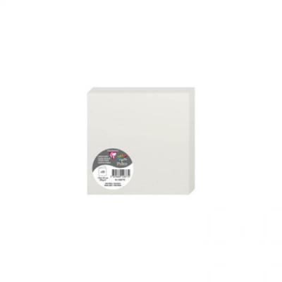 CLAIREFONTAINE  Carte 210g Pli&eacute;e 135x135 Gris Perle Pqt 25