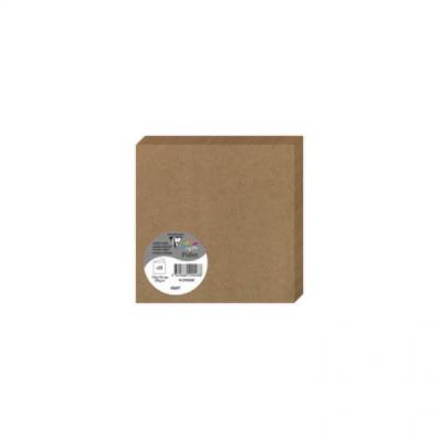 POLLEN BY CLAIREFONTAINE Pack de 25 cartes pli&eacute;es Pollen 135 x 135 mm Kraft
