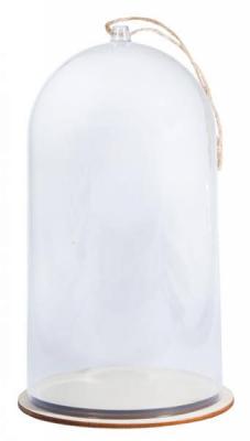 RAYHER Cloche en plastique avec socle &oslash;11cm x 19cm -  Incolore