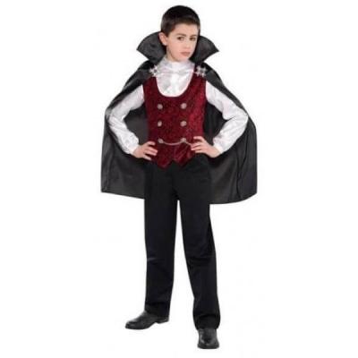 AMSCAN  costume Vampire boys polyester noir 4-6 ans