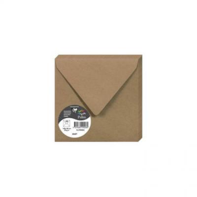 POLLEN BY CLAIREFONTAINE Pollen Paquet De 20 Enveloppes Pollen 14 X 14 Cm 135 G Kraft Brun