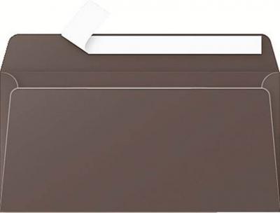 POLLEN Clairefontaine Paquet de 20 enveloppes  110x220mm 120g/m2 - Marron taup&eacute; - Lot de 4