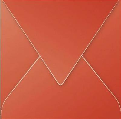 POLLEN Enveloppe 120g 140x140 rouge corail pqt 20
