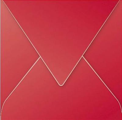 CLAIREFONTAINE  Enveloppe 120g 140x140 Rouge Groseille Pqt 20