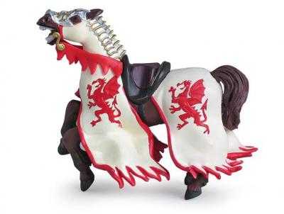 PAPO  Figurine Cheval du roi au dragon Rouge Pour Enfant