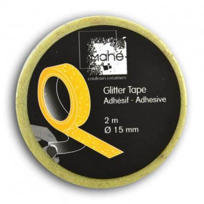 YOUDOIT Masking Tape jaune fluo &agrave; paillettes