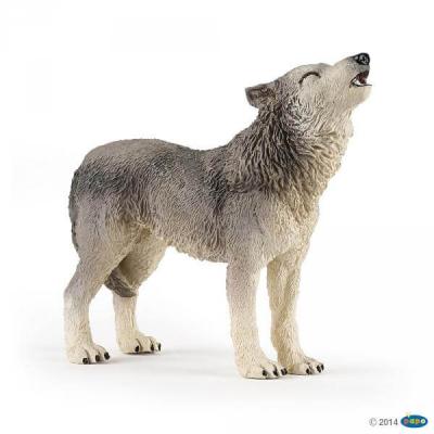 PAPO Figurine  Loup hurlant 50171 Marron