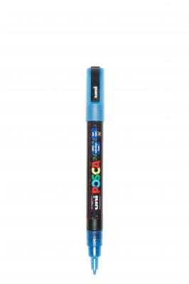 POSCA Marqueur  - Pointe conique fine - Bleu fonc&eacute; paillet&eacute; -  