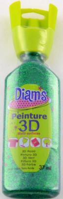 DIAM S Peinture 3D multisurface 37 ml - vert paillet&eacute; - Diam's