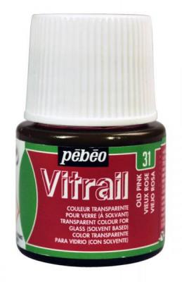 PEBEO P&eacute;b&eacute;o 050031 Vitrail 1 Flacon Vieux Rose 45 ML