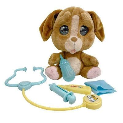 EMOTION PETS Set v&eacute;t&eacute;rinaire avec Peluche interactive Chiot Cry Pets 22 cm